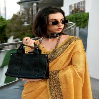 blackberry by rajpath linen tissue silk elegant style saree supplier