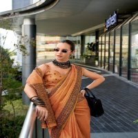blackberry by rajpath linen tissue silk elegant style saree supplier