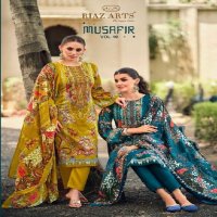 Riaz Arts Musafir Vol-19 Wholesale Pure Karachi Lawn With Embroidery Work Dress Material