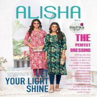Radhika Lifestyle Alisha Vol-2 Wholesale Liva Approved Reyon Print With Work Long Kurtis