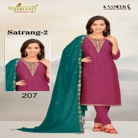 Hariyaali Satrang Vol-2 Wholesale Pure Silk With Embroidery Top With Pant And Dupatta Combo