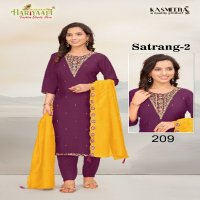 Hariyaali Satrang Vol-2 Wholesale Pure Silk With Embroidery Top With Pant And Dupatta Combo