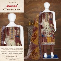 creta 2669 by bipson prints cambric cotton unstitch 3pcs dress