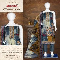 creta 2669 by bipson prints cambric cotton unstitch 3pcs dress