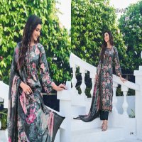 Glossy Simar Hana Wholesale Pure Jam Cotton With Embroidery Work Suits
