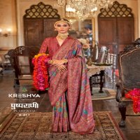 Kreshva Pushp Rani Wholesale Super Pure Silk Party Wear Sarees Collection