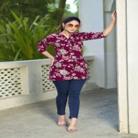 Tips And Tops Cotton Shorties Vol-6 Wholesale Premium Cotton Flex Print Short Tops