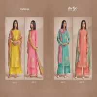 Omtex Madhuram Wholesale Pure Linen Jacquard With Handwork Suits