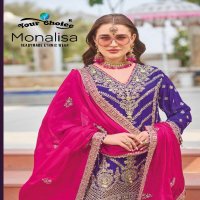 Your Choice Monalisa Wholesale Staight Sharara Free Size Stitched Suits