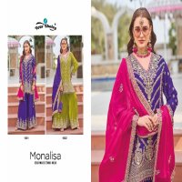 Your Choice Monalisa Wholesale Staight Sharara Free Size Stitched Suits