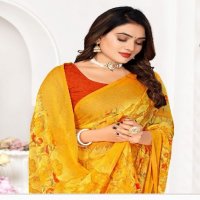 Ruchi Star Chiffon 177 Wholesale Chiffon Fabrics Printed Ethnic Sarees
