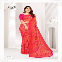 Ruchi Star Chiffon 177 Wholesale Chiffon Fabrics Printed Ethnic Sarees