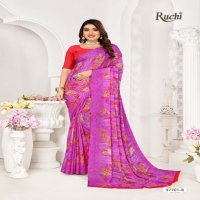 Ruchi Star Chiffon 177 Wholesale Chiffon Fabrics Printed Ethnic Sarees