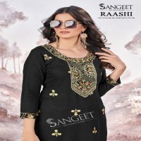 Sangeet Raashi Wholesale Rayon Fabrics Multi Sequence Work Long Kurtis