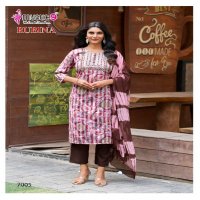 Mystic 9 Rubina Vol-7 Wholesale Straight Cut Kurti With Pant And Dupatta
