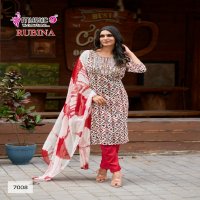 Mystic 9 Rubina Vol-7 Wholesale Straight Cut Kurti With Pant And Dupatta