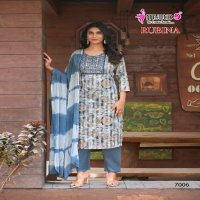 Mystic 9 Rubina Vol-7 Wholesale Straight Cut Kurti With Pant And Dupatta