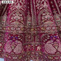 Anjani Art D.no 1813 Wholesale Velvet Fabrics Designer Lehengas