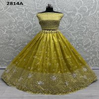 Anjani Art D.no 2814 Wholesale Gold Crush Fabrics Designer Lehenga Choli