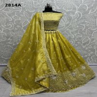 Anjani Art D.no 2814 Wholesale Gold Crush Fabrics Designer Lehenga Choli