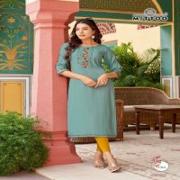 Mittoo Kalista Wholesale Heavy Reyon With Handwork Long Kurtis