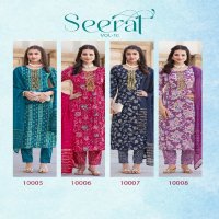 SEERAT VOL 10 BY RADHIKA LIFESTYLE FANCY STRAIGHT KURTI WITH PANT AND NAZNEEN DUPATTA