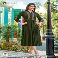 Kadlee Aashmin Vol-2 Wholesale Wrinkle Reyon Flair Concept Kurtis