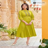 Kadlee Aashmin Vol-2 Wholesale Wrinkle Reyon Flair Concept Kurtis