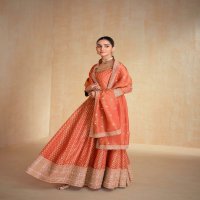 Aashirwad Banaras Wholesale Pure Jacquard Organza Silk Gown With Dupatta
