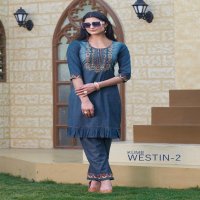 Seriema Kumb Westin Vol-2 Wholesale Cotton Denim With Work Kurti With Pant
