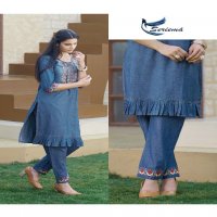 Seriema Kumb Westin Vol-2 Wholesale Cotton Denim With Work Kurti With Pant