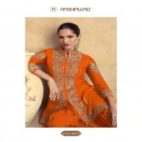 chakori Gold by aashirwad creation chinon silk fully stitch plazzo style festive suit
