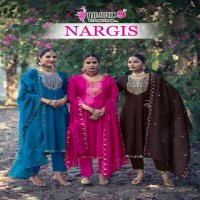 Mystic 9 Nargis Vol-1 Wholesale Alia Cut Kurtis With Pant And Dupatta