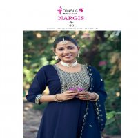 Mystic 9 Nargis Vol-1 Wholesale Alia Cut Kurtis With Pant And Dupatta