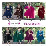 Mystic 9 Nargis Vol-1 Wholesale Alia Cut Kurtis With Pant And Dupatta