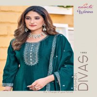 Aanchi Warina Wholesale Vichitra Silk 3 Piece Set Flair Concept Suits