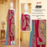 Bipson Jeep Wranglar 3062 Wholesale Roman Silk With Ethnic Handwork Dress Material