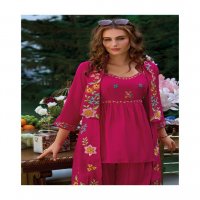 Kailee Bloom Wholesale Fully Stitched Kurti With Pant And Jacket