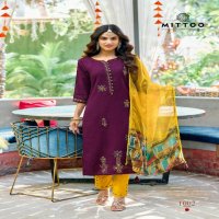 Mittoo Khoobsurat Wholesale Viscose Weaving Top With Pant And Dupatta