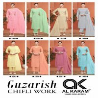 Al Karam Guzarish Chifli Work Wholesale Dress Material