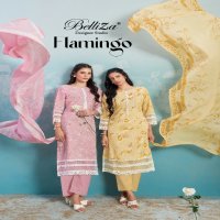 belliza designer flamingo cotton comfortable classic dress material