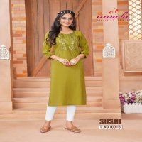 Aanchi Sushi Wholesale Straight Concept Long Kurtis