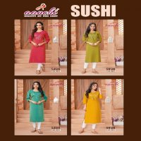 Aanchi Sushi Wholesale Straight Concept Long Kurtis