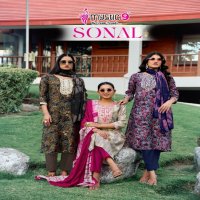 Mystic 9 Sonal Vol-1 Wholesale Straight Cut Tops With Pant And Dupatta