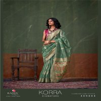 Rajtex Korra Signature Wholesale Paithani Zari Tissue Party Wear Indian Sarees