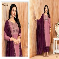 Vishnu Jasmeen Vol-2 Wholesale Vichitra Silk Fabrics Dress Material