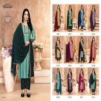 Vishnu Jasmeen Vol-2 Wholesale Vichitra Silk Fabrics Dress Material