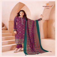 Suryajyoti Pushpa Vol-11 Wholesale Heavy Modal With Neck Embroidery Dress Material