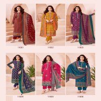 Suryajyoti Pushpa Vol-11 Wholesale Heavy Modal With Neck Embroidery Dress Material