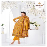 kamla vol 1 by suryajyoti modal discharge print stylish 3pcs dress